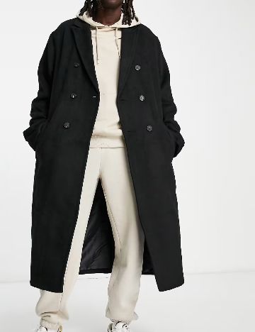 Palton oversize ASOS, negru