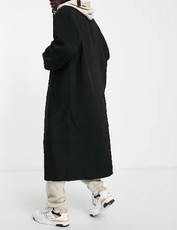Palton oversize ASOS, negru Negru