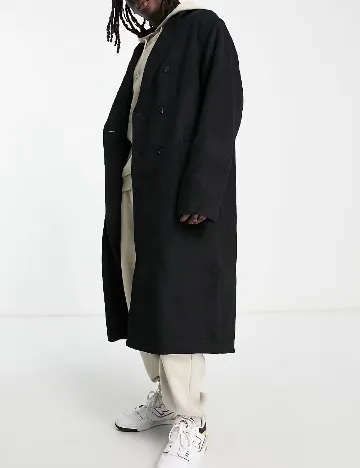 Palton oversize ASOS, negru Negru