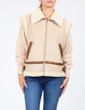 Vesta Vero Moda, crem Crem