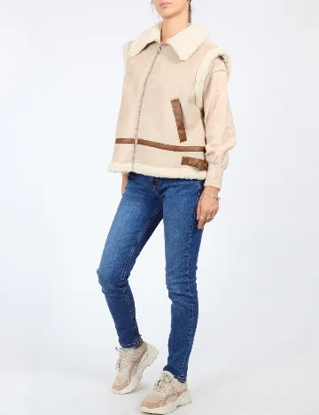 Vesta Vero Moda, crem Crem
