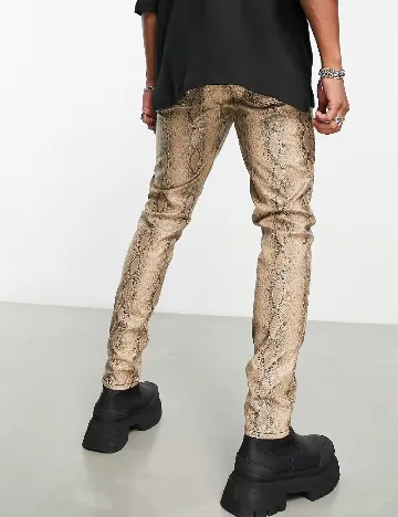 Pantaloni ASOS, imprimeu sarpe Animal print