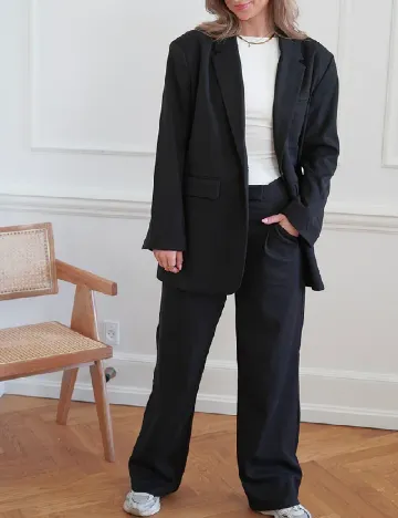 Pantaloni Something New, negru Negru