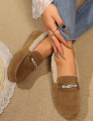 Mocasini SHEIN, maro