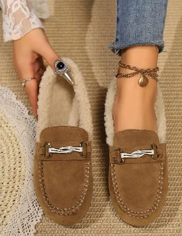 Mocasini SHEIN, maro Maro