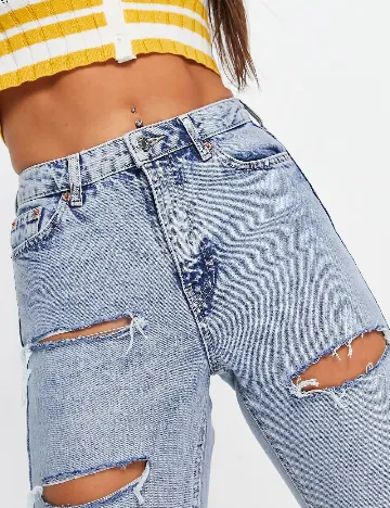 Blugi Top Shop, albastru Albastru