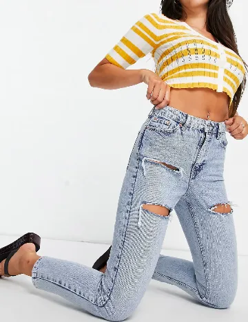 Blugi Top Shop, albastru Albastru