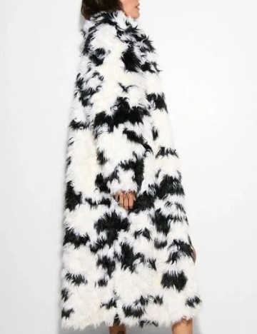 Palton Nasty Gal, alb/negru