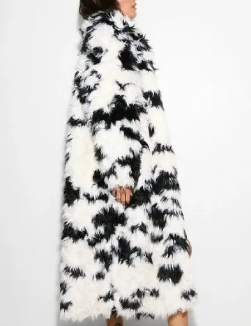 Palton Nasty Gal, alb/negru Alb