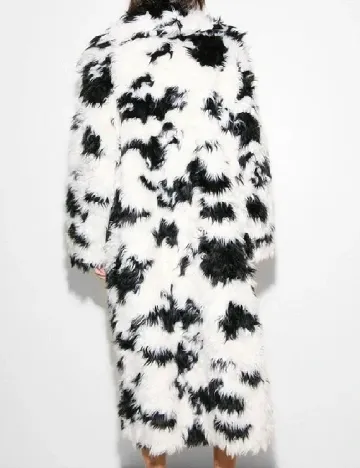 Palton Nasty Gal, alb/negru Alb