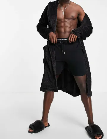 Halat de baie ASOS, negru Negru
