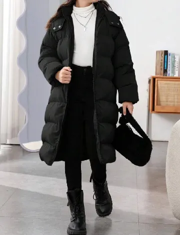Geaca Shein Kids, negru Negru
