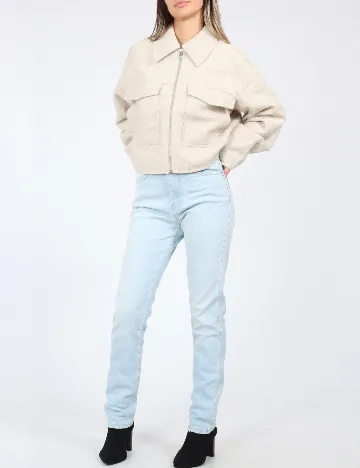 Jacheta Vero Moda, crem Crem
