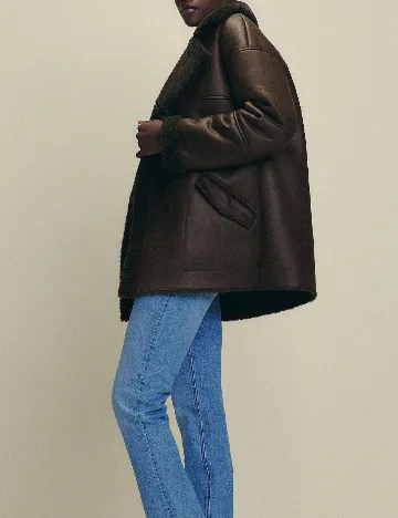 Palton oversize Reserved, maro Maro