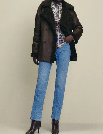 Palton oversize Reserved, maro Maro