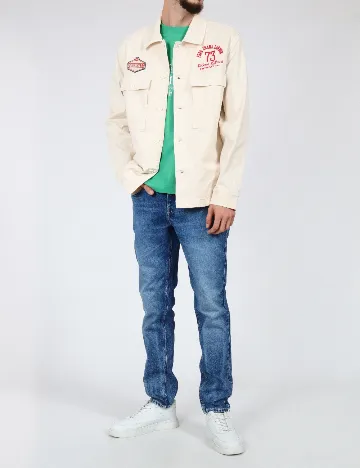 Jacheta Pepe Jeans, ecru Alb