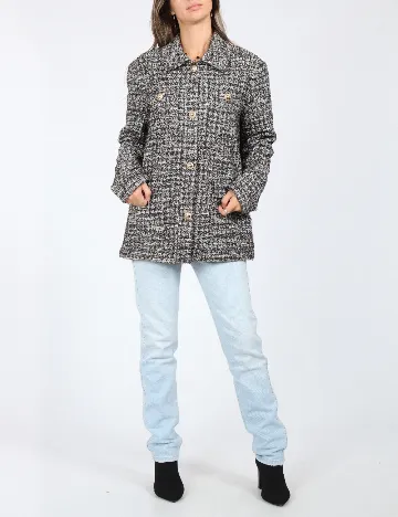 Jacheta Calliope, alb/negru Negru