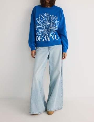 Bluza Oversize Reserved, albastru