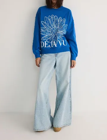 Bluza Oversize Reserved, albastru Albastru