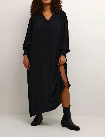 Rochie lunga Kaffe Curve, negru Negru