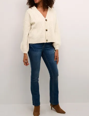 Cardigan Cream, ecru Alb
