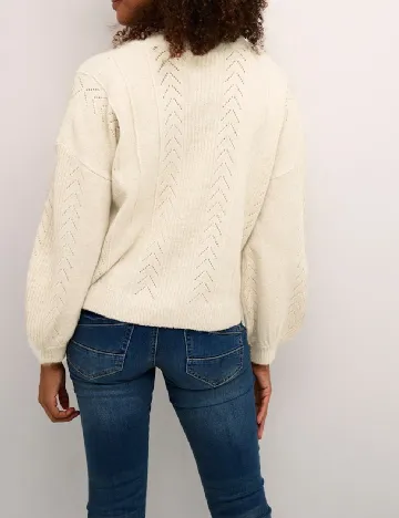 Cardigan Cream, ecru Alb