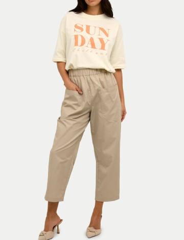 Tricou Kaffe, bej