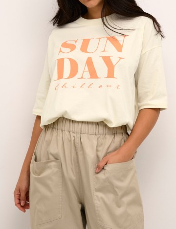 Tricou Kaffe, bej