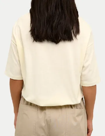 Tricou Kaffe, bej Crem