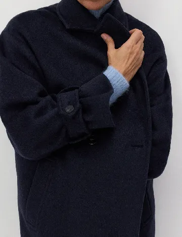 Palton Reserved, bleumarin Albastru