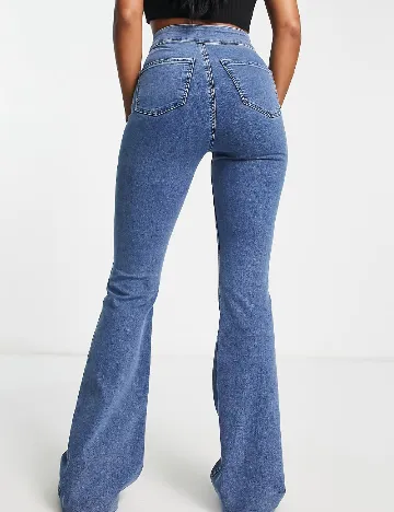 Blugi Top Shop, albastru Alb
