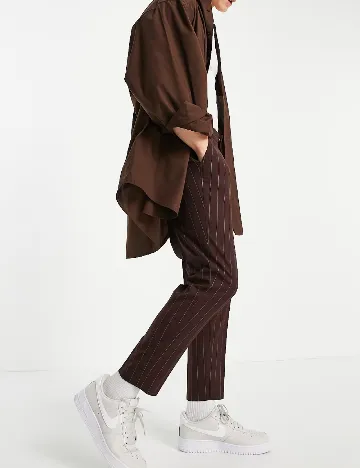 Pantaloni ASOS, visiniu Rosu
