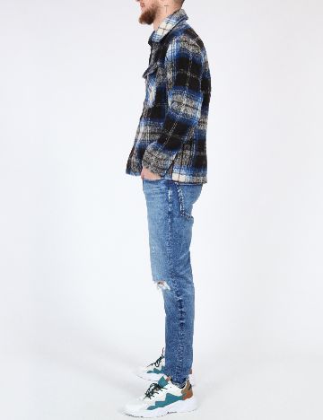 Jacheta Zara, albastru/negru