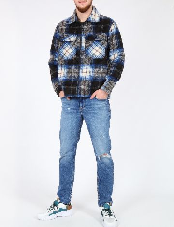 Jacheta Zara, albastru/negru