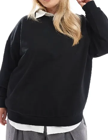Bluza ASOS Curve, negru Negru