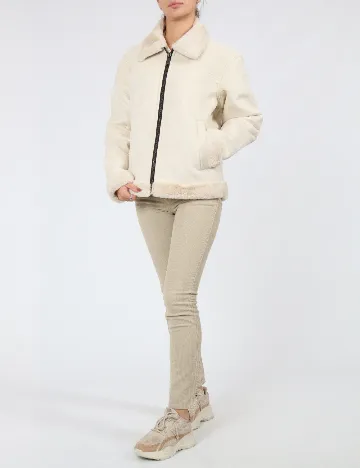 Jacheta Zara, ecru Alb