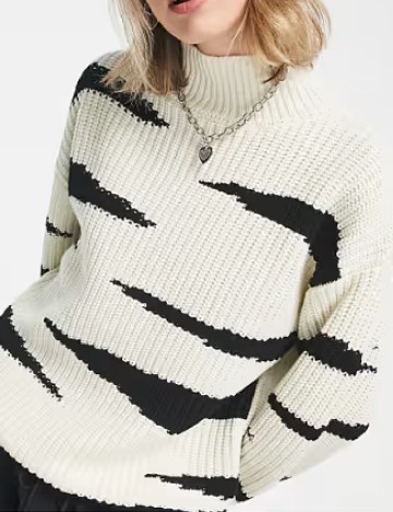 Pulover ASOS, ecru