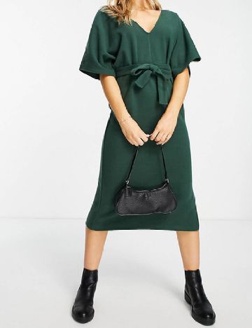 Rochie medie ASOS, verde