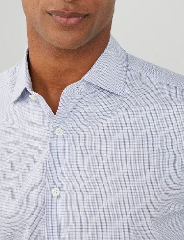 Camasa HACKETT, alb/albastru Albastru