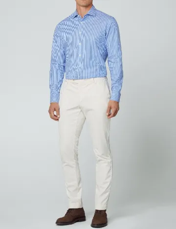 Camasa HACKETT, alb/albastru Albastru