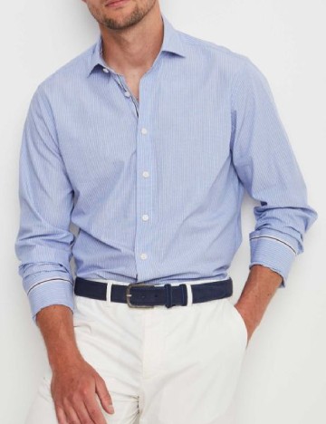 Camasa HACKETT, alb/albastru