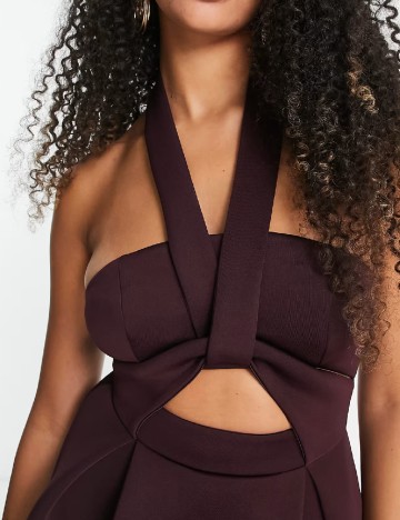 Rochie medie ASOS, pruna