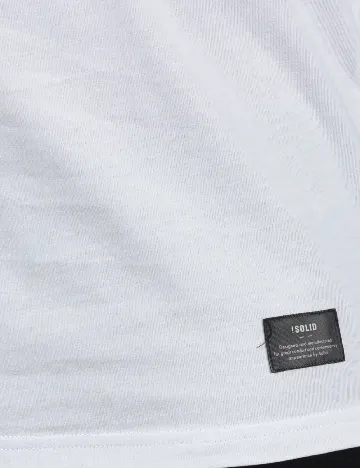 Tricou !Solid, alb Alb