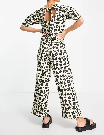 Salopeta Lost Ink, floral print Floral print