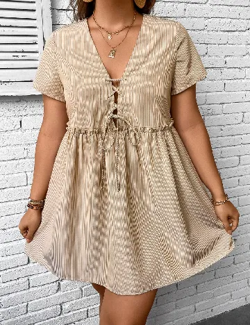 Rochie scurta SHEIN CURVE, crem Crem