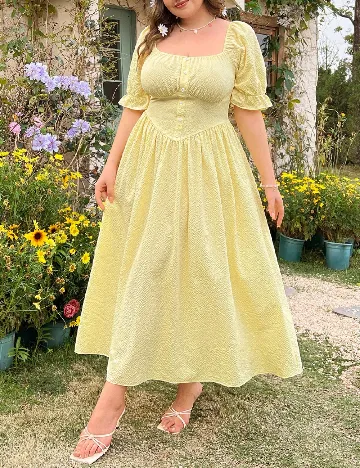 Rochie lunga SHEIN CURVE, galben Galben