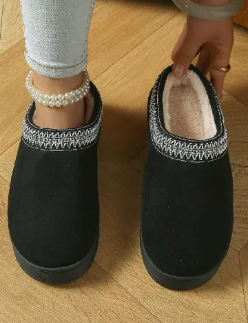 Papuci de Casa SHEIN, negru Negru