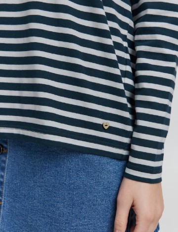 Bluza Oxmo, albastru/alb