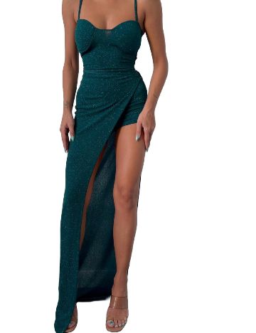 Rochie lunga SHEIN, verde