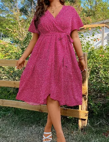 Rochie medie SHEIN CURVE, roz Roz